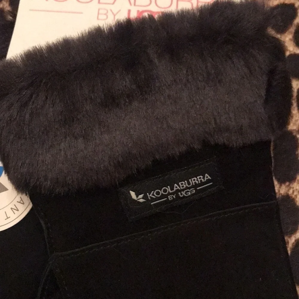Brand New Koolaburra by UGG Water Resistant Black Suede Gloves